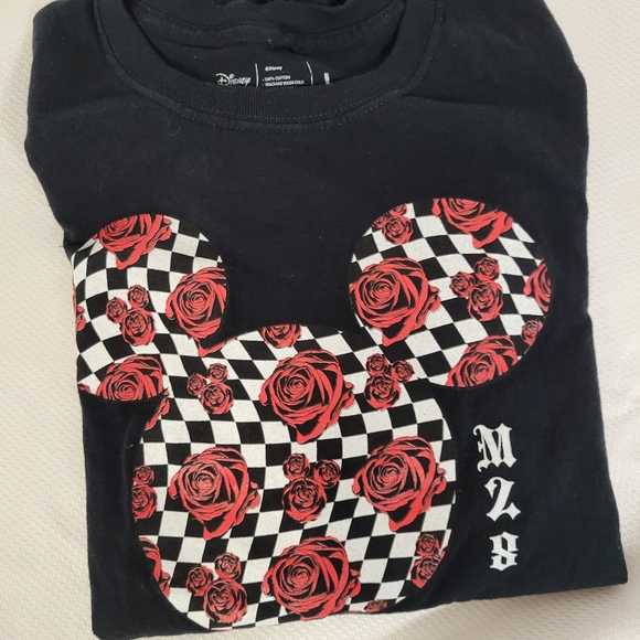 NEFF X DISNEY MICKEY MOUSE Checkered And Roses Style LogoMen's Sz Large - Picture 8 of 9